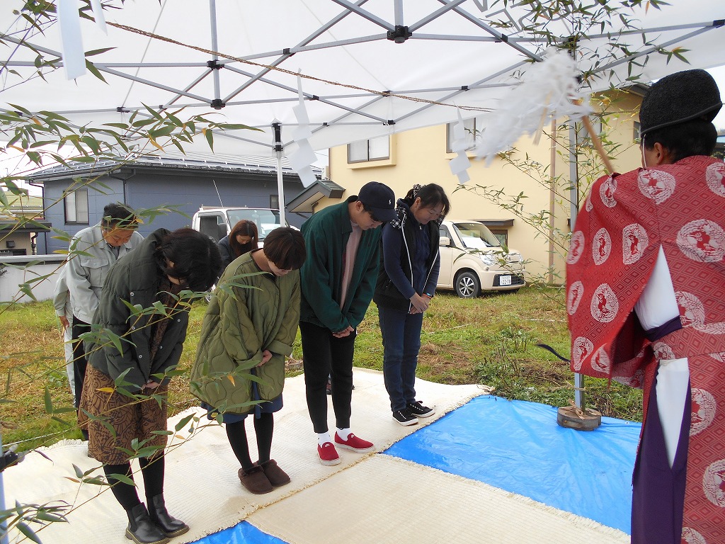 長野市若槻東条のＮ様邸地鎮祭を執り行いました